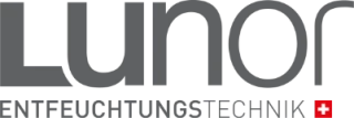 Lunor Logo grau Entfeuchtung mit CH